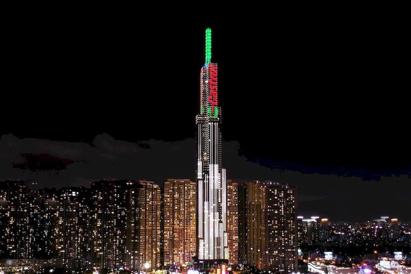 Chiều cao ấn tượng của tòa nhà cao nhất Sài Gòn, Landmark 81, với con số 461.2 mét